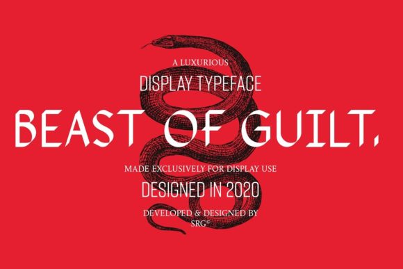 Beast of Guilt: A Display Font That Commands Attention