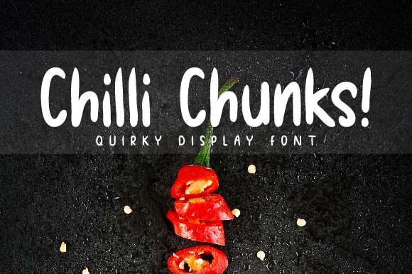 Chilli Chunks Font: A Quirky Display Typeface for Creative Makers