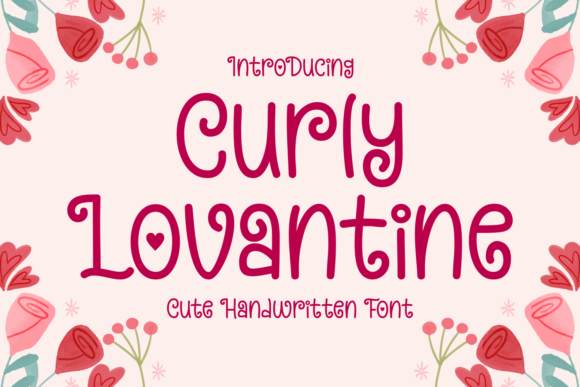 Curly Lovantine Font for Creative Makers and Handmade Sellers