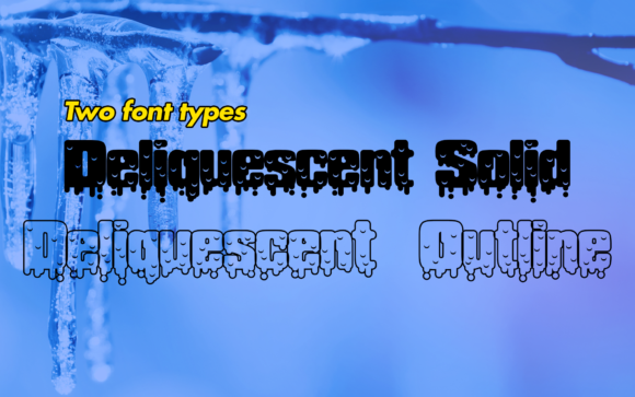 Deliquescent Font: A Winter Frost-Inspired Display Typeface
