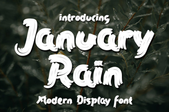 January Rain: A Bold Display Font for Impactful Designs