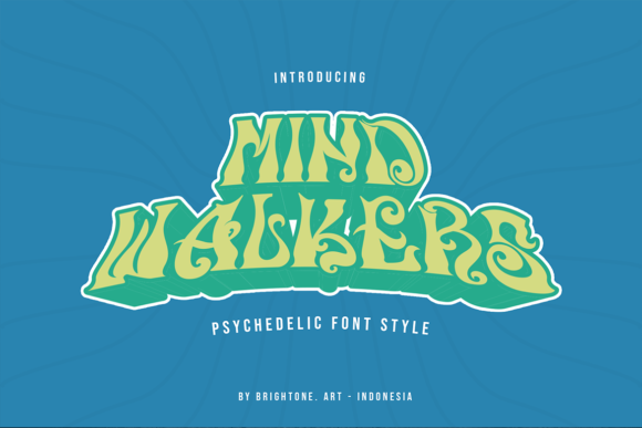 Mind Walkers Font: A Psychedelic Display Typeface for Creative Makers