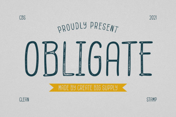 Obligate Display Font: A Versatile Typeface for Content Creators