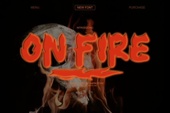 On Fire Font for Handmade and Creative Shop Designs