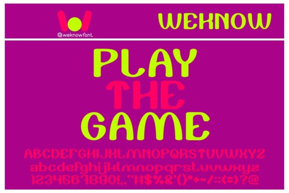 Play the Game Font for Creative Product Design