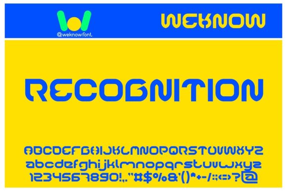 Recognition Font for Creative Designers and Makers