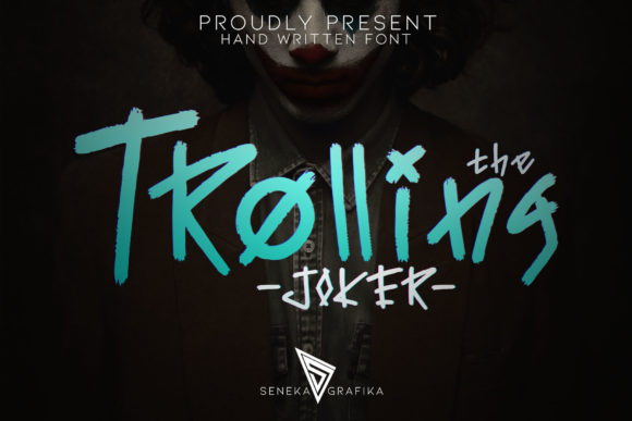 The Trolling Joker: A Dark-Themed Display Font for Creative Projects