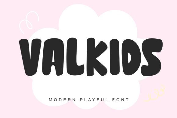 Valkids Display Font for Creative Product Makers