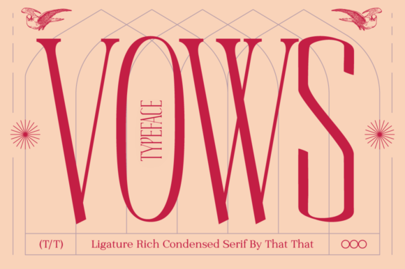 Vows Display Font for Bold Campaign Typography