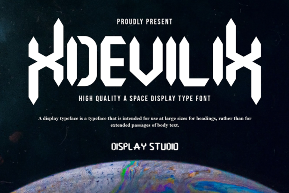 Xdevilix Font: A Space-Inspired Typeface for Creative Branding
